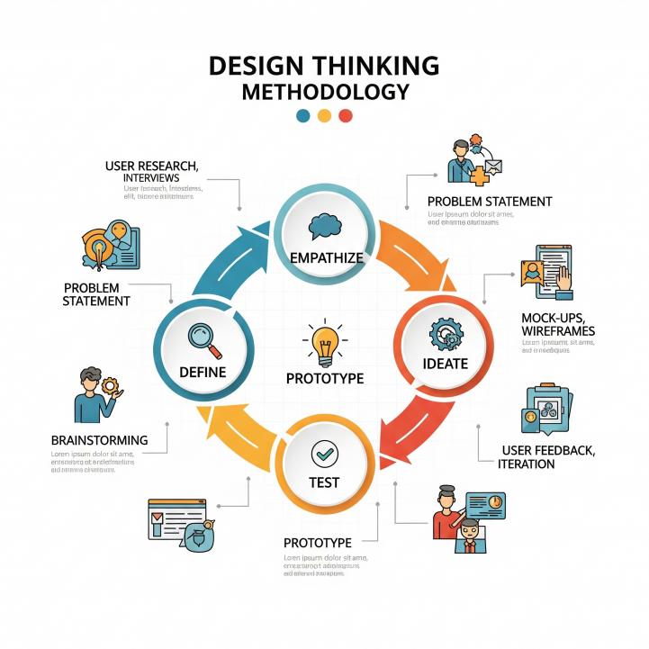 El Design Thinking es una metodología para resolver problemas de forma creativa
